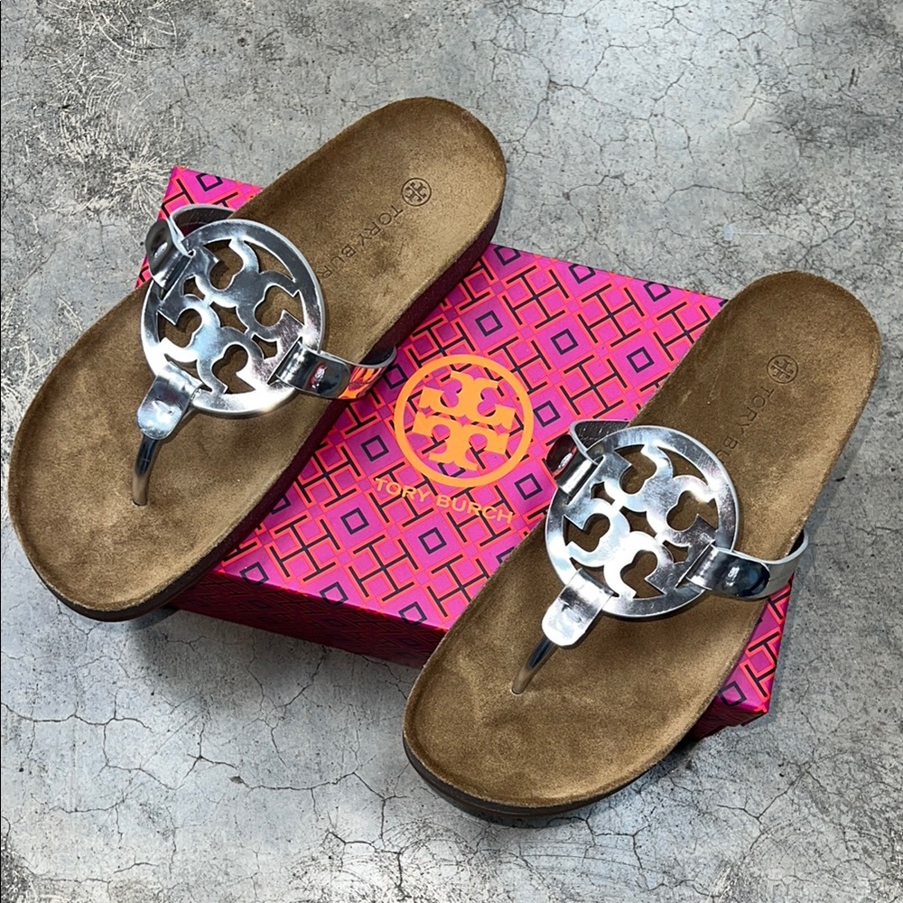 Tory Burch Silver Sandals